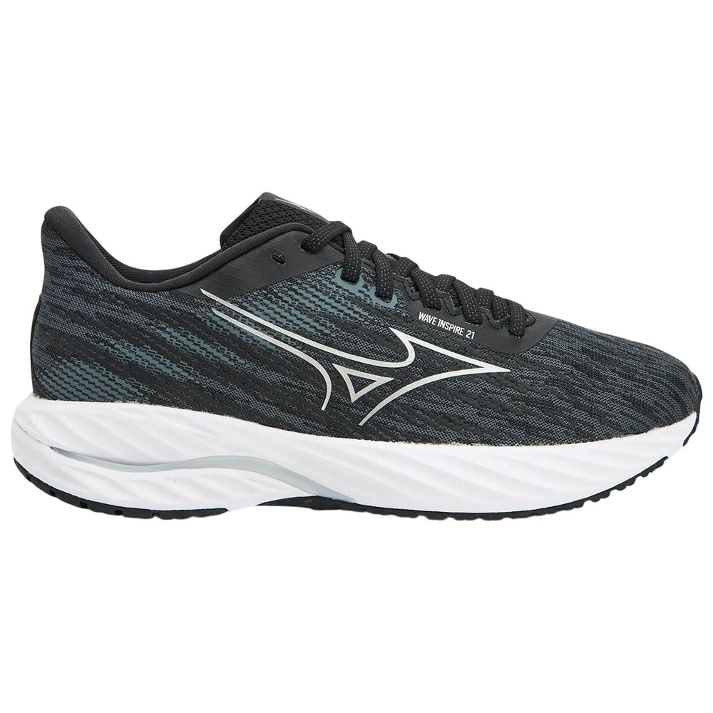 Mizuno Wave Inspire 21 Women's Running Shoes Black Silver Gray Size 12
